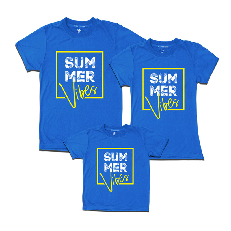 Summer Vibes T-shirts for Dad,Mom and Kids in Blue Color available @gfashion.jpg