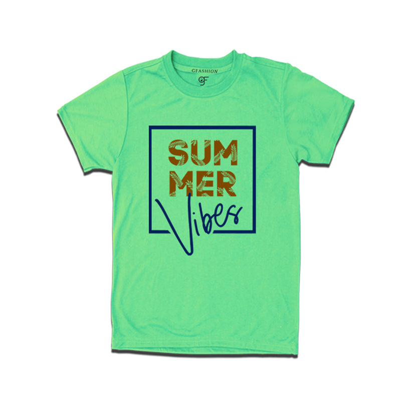 Summer Vibes T-shirts in Pista Green Color available @gfashion.jpg
