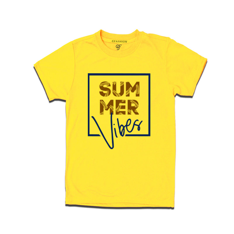 Summer Vibes T-shirts in Yellow Color available @gfashion.jpg