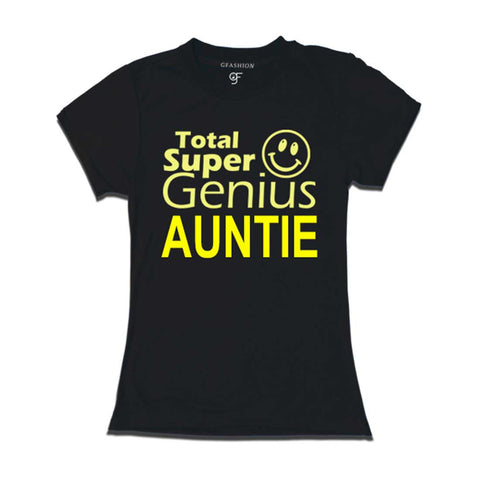 Super Genius Auntie T-shirts-Black-gfashion 