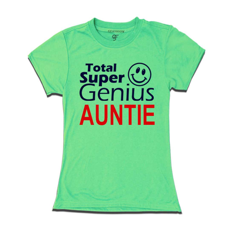 Super Genius Auntie T-shirts-Pista Green-gfashion 