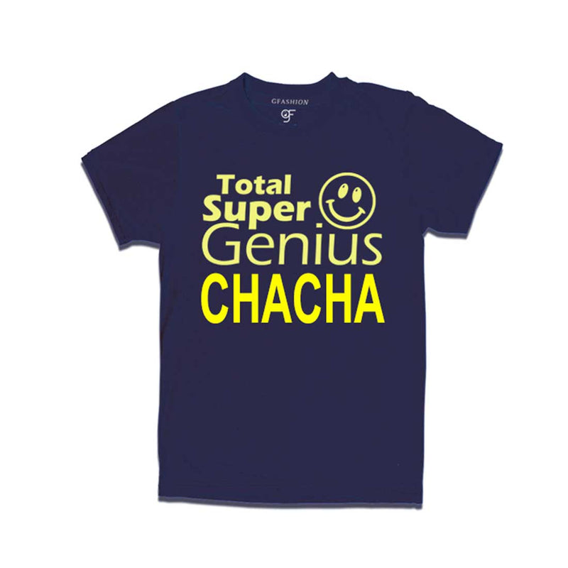 Super Genius Chacha T-shirts-Navy-gfashion