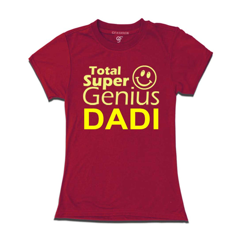 Super Genius Dadi T-shirts-Maroon-gfashion