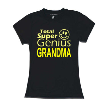Super Genius Grandma T-shirt-Black-gfashion