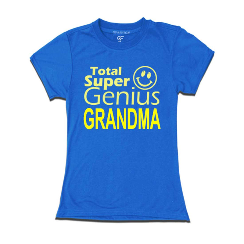 Super Genius Grandma T-shirt-Blue-gfashion