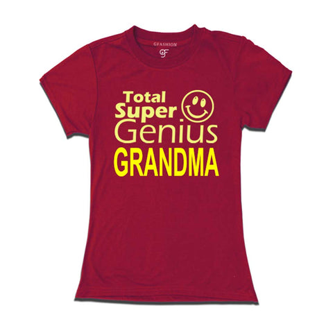 Super Genius Grandma T-shirt-Maroon-gfashion