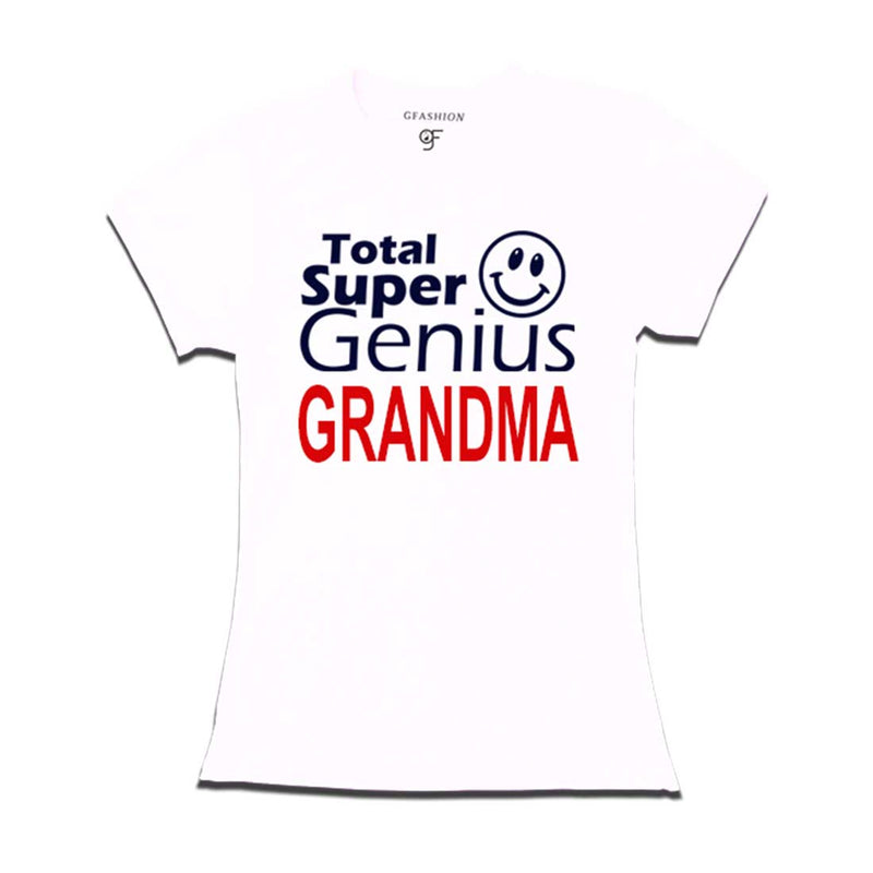 Super Genius Grandma T-shirt-White-gfashion
