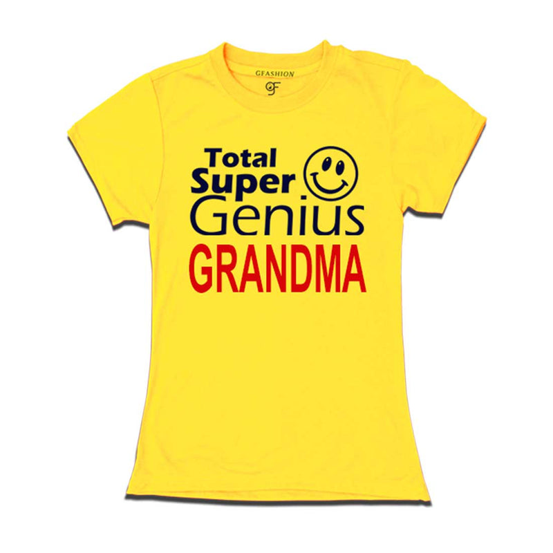 Super Genius Grandma T-shirt-Yellow-gfashion