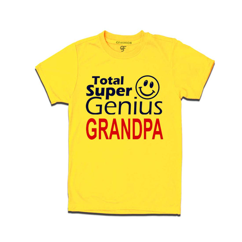 Super Genius Grandpa T-shirt-Yellow-gfashion