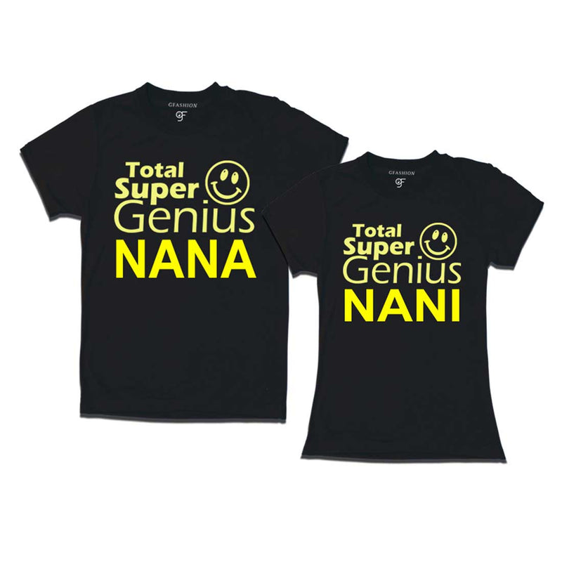 Super Genius Nana-Nani T-shirts name Customized in Black Color available @ gfashion.jpg