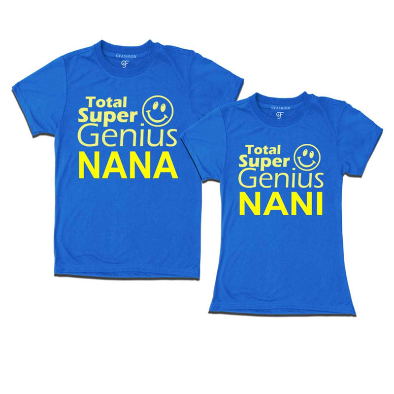 Super Genius Nana-Nani T-shirts name Customized in Blue Color available @ gfashion.jpg