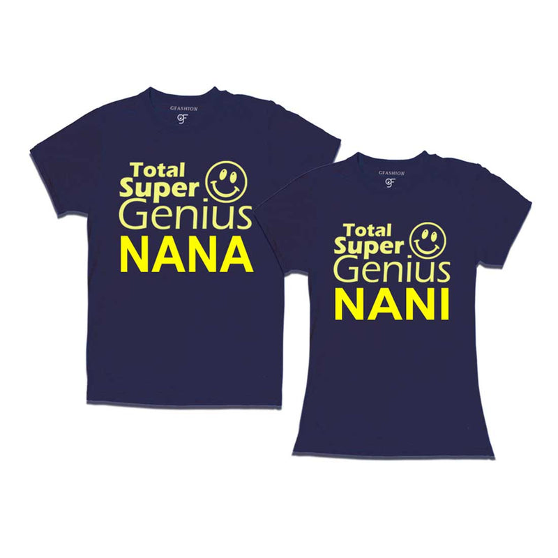 Super Genius Nana-Nani T-shirts name Customized in Navy Color available @ gfashion.jpg