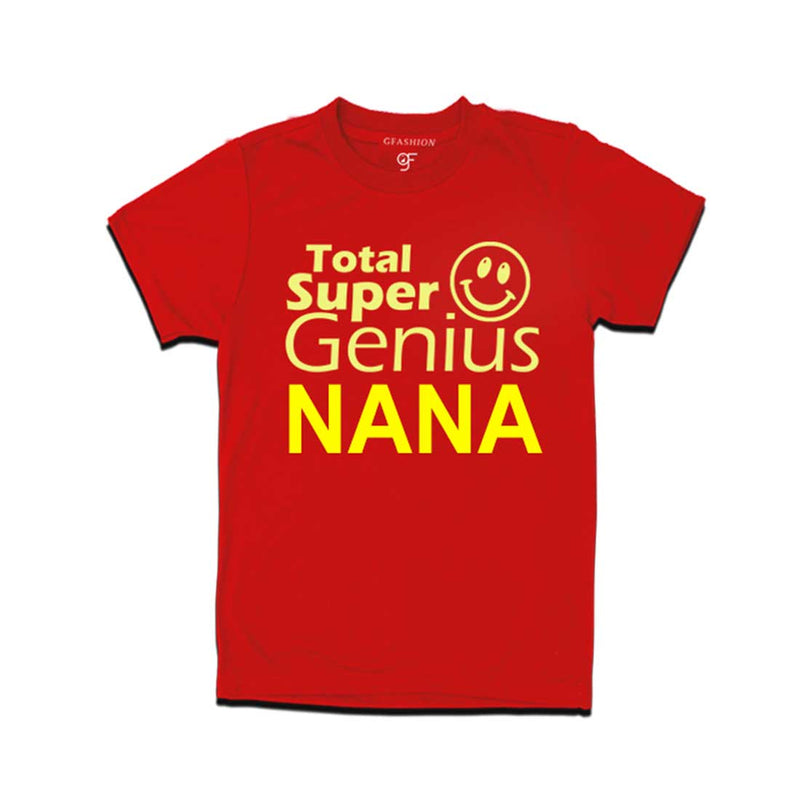 Super Genius Nana T-shirts name Customized in Red Color available @ gfashion.jpg