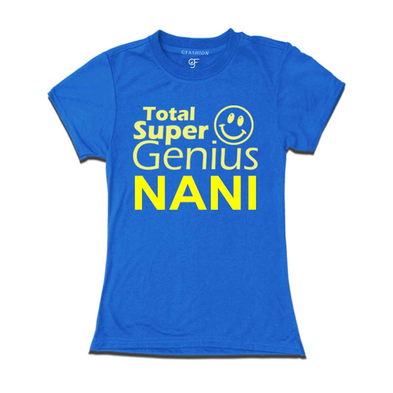 Super Genius Nani T-shirts name Customized in Blue Color available @ gfashion.jpg