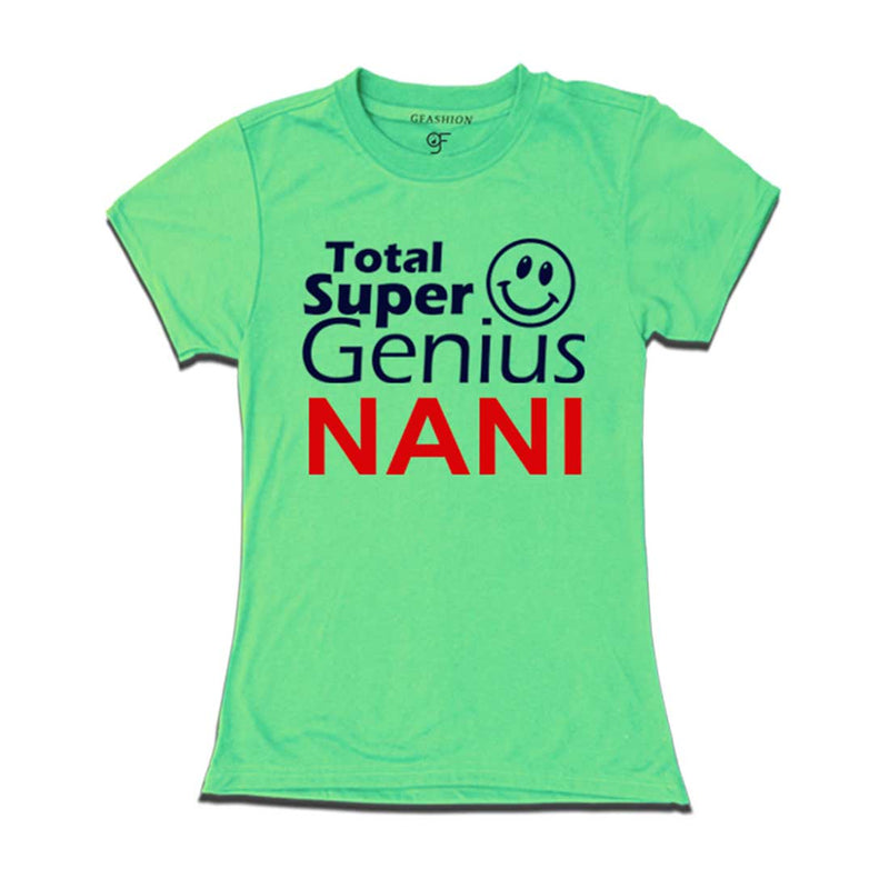 Super Genius Nani T-shirts name Customized in Pista Green Color available @ gfashion.jpg