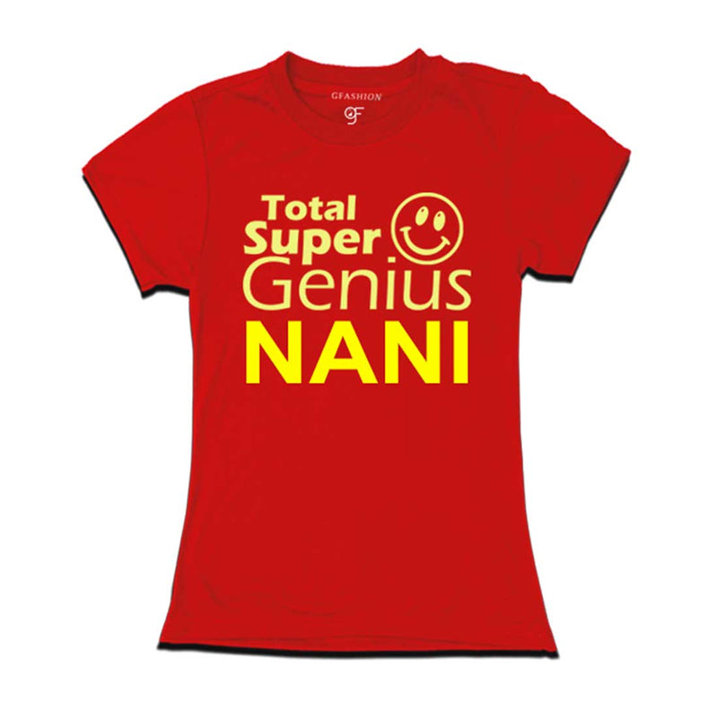 Super Genius Nani T-shirts name Customized in Red Color available @ gfashion.jpg