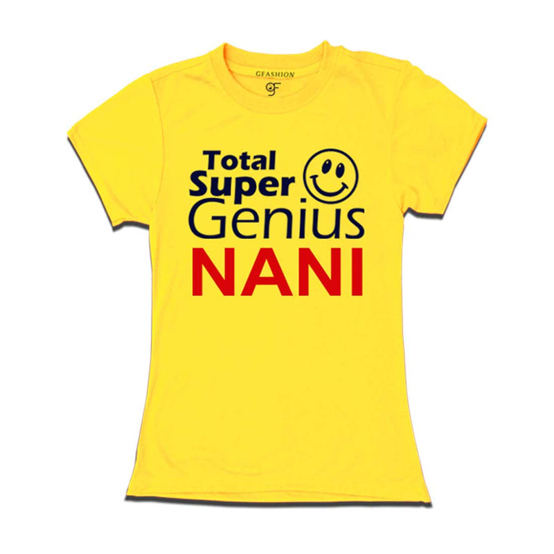 Super Genius Nani T-shirts name Customized in Yellow Color available @ gfashion.jpg