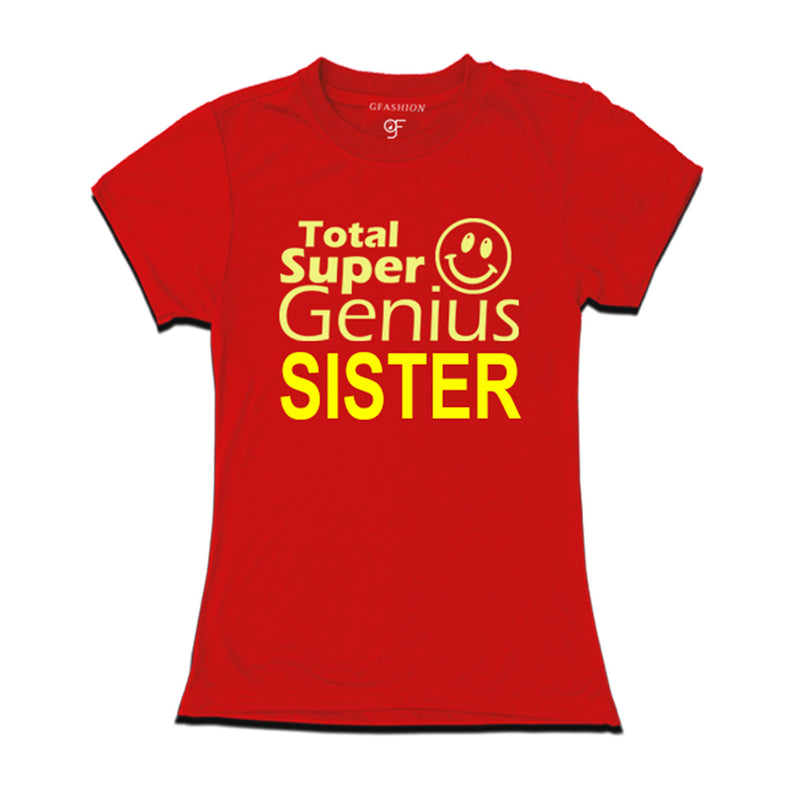 Super Genius Sister T-shirt in Red Color available @ gfashion.jpg