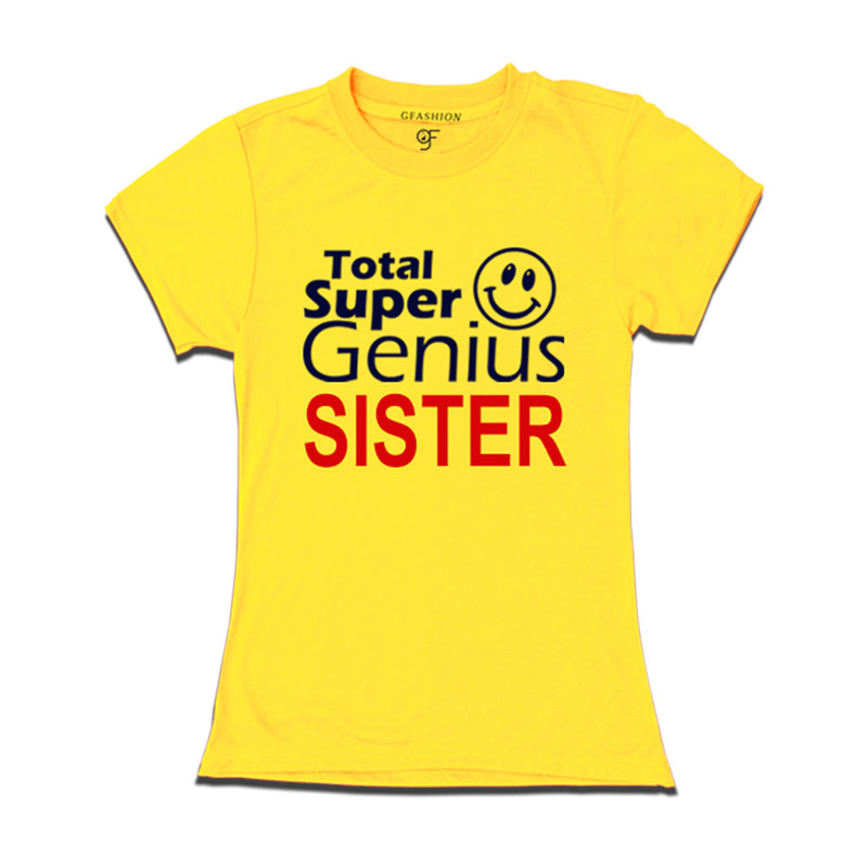 Super Genius Sister T-shirt in Yellow Color available @ gfashion.jpg