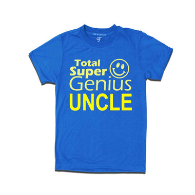 Super Genius Uncle T-shirts-Blue-gfashion