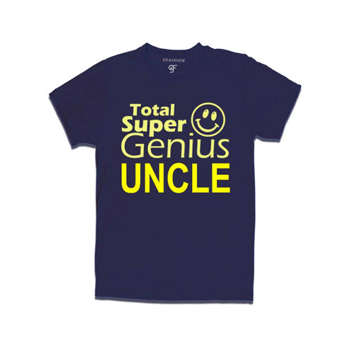 Super Genius Uncle T-shirts-Navy-gfashion