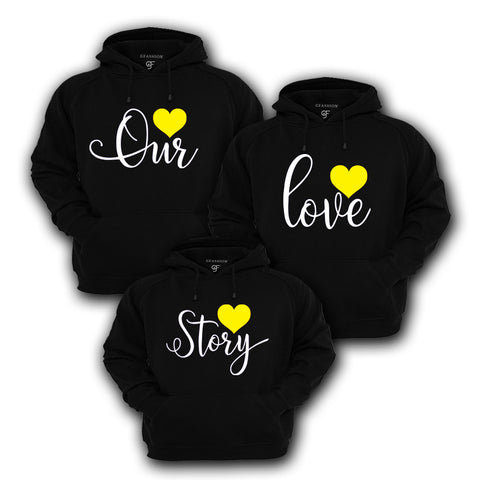 Sweatshirt With Hoodies for Our Love Story Family  in Black Color available @ gfashion.jpg