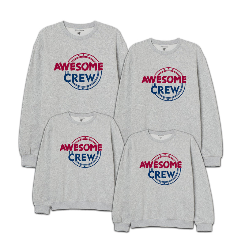 Sweatshirt for Awesome Crew Family in Grey Color available @ gfashion.jpg
