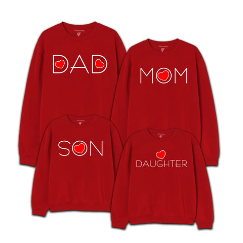 Sweatshirt for Dad Mom Son and Daughter in Red Color available @ gfashion.jpg