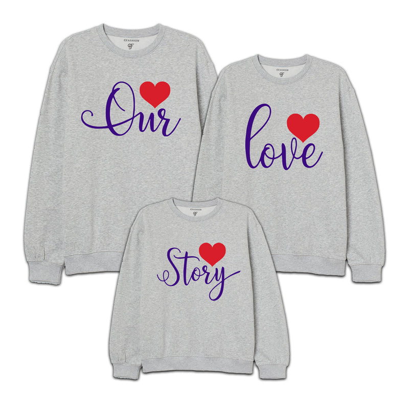 Sweatshirt for Our Love Story Family in Grey Color available @ gfashion.jpg