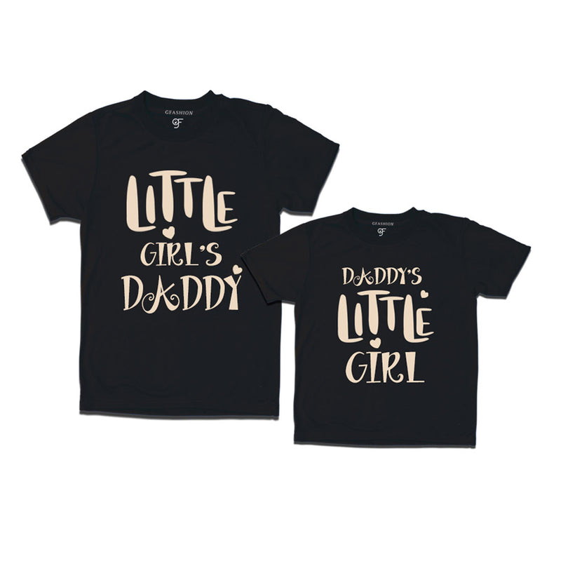 T-shirts for Daddy's Little Girl and Little Girl's Daddy's in Black  Color available @ gfashion