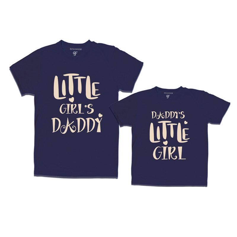 T-shirts for Daddy's Little Girl and Little Girl's Daddy's in Navy Color available @ gfashion