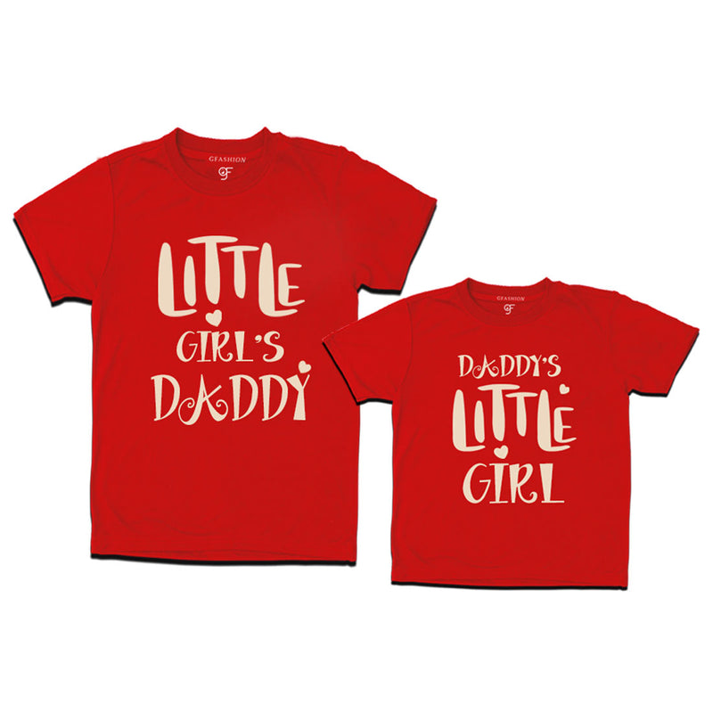 T-shirts for Daddy's Little Girl and Little Girl's Daddy's in Red Color available @ gfashion