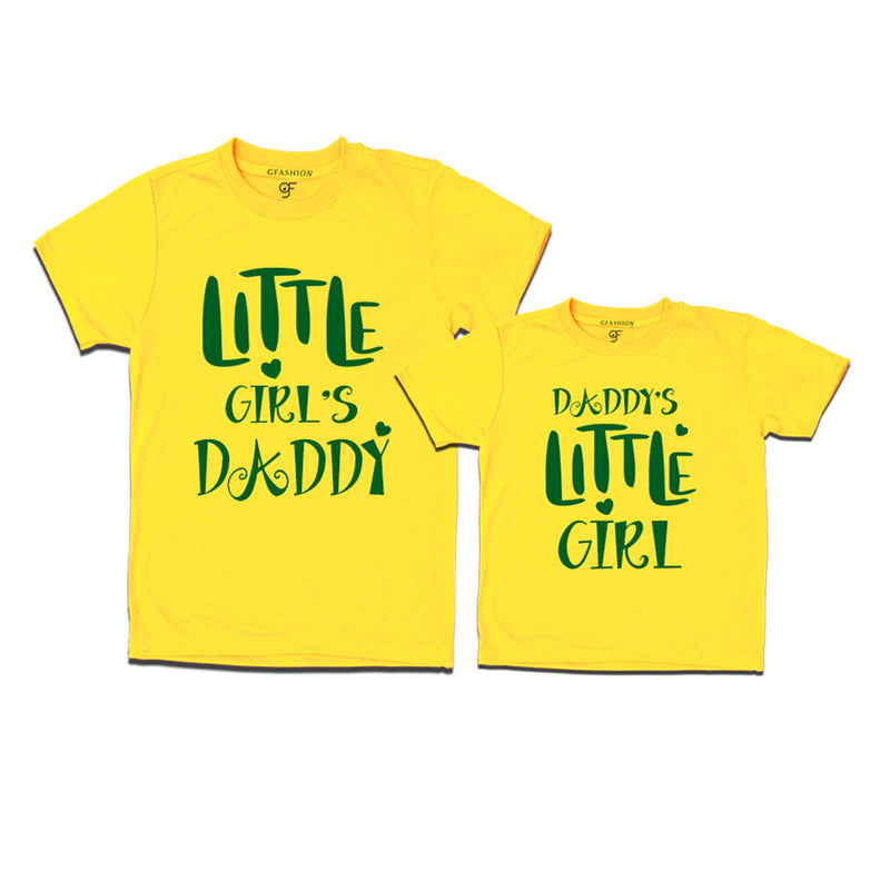 T-shirts for Daddy's Little Girl and Little Girl's Daddy's in Yellow Color available @ gfashion
