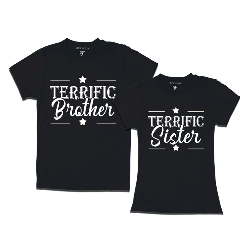 Terrific Brother-Sister T-shirts in Black Color available @ gfashion.jpg