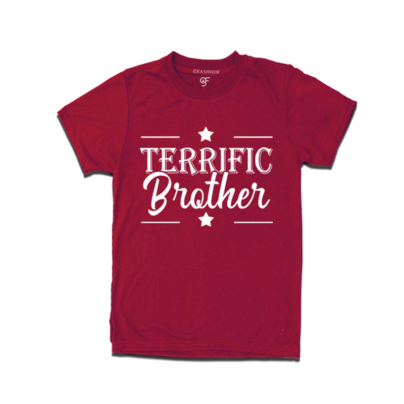 Terrific Brother T-shirt in Maroon Color available @ gfashion.jpg