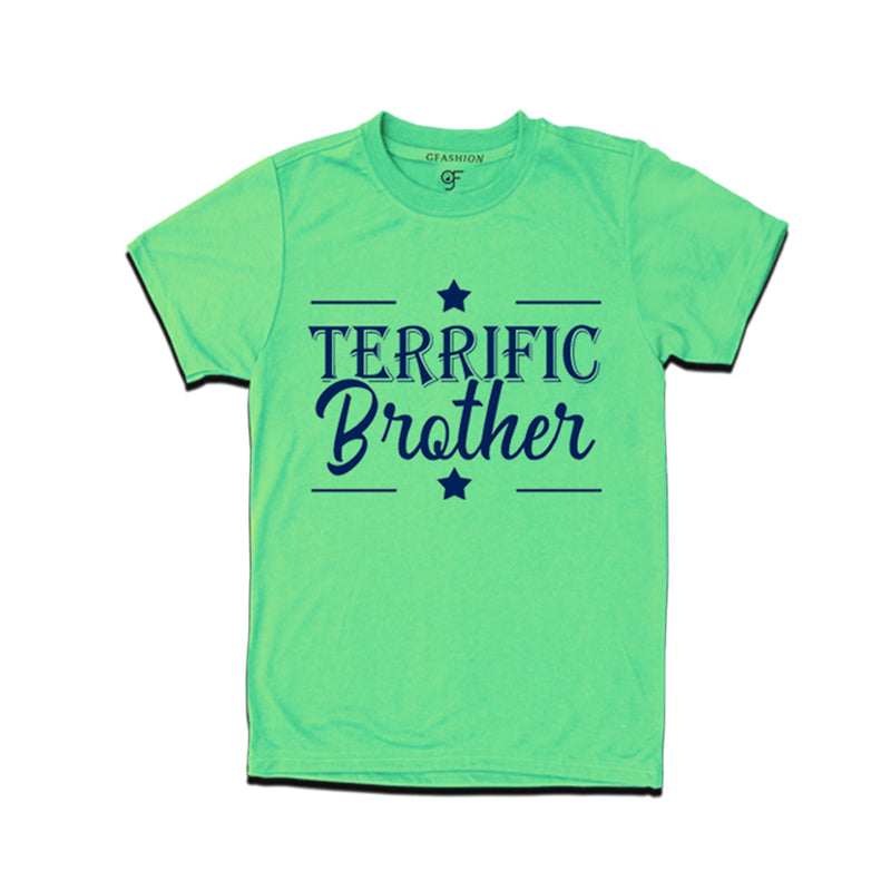 Terrific Brother T-shirt in Pista Green Color available @ gfashion.jpg