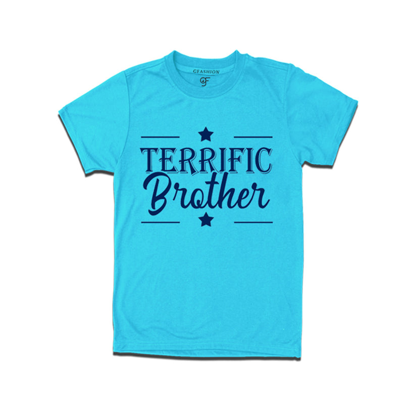 Terrific Brother T-shirt in Sky Blue Color available @ gfashion.jpg
