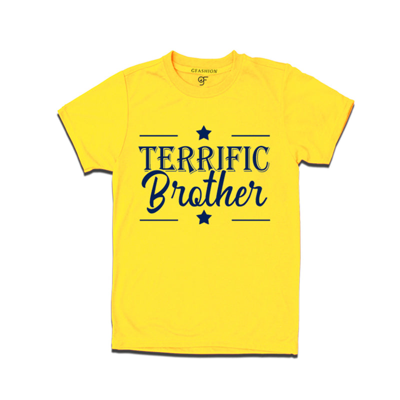 Terrific Brother T-shirt in Yellow Color available @ gfashion.jpg