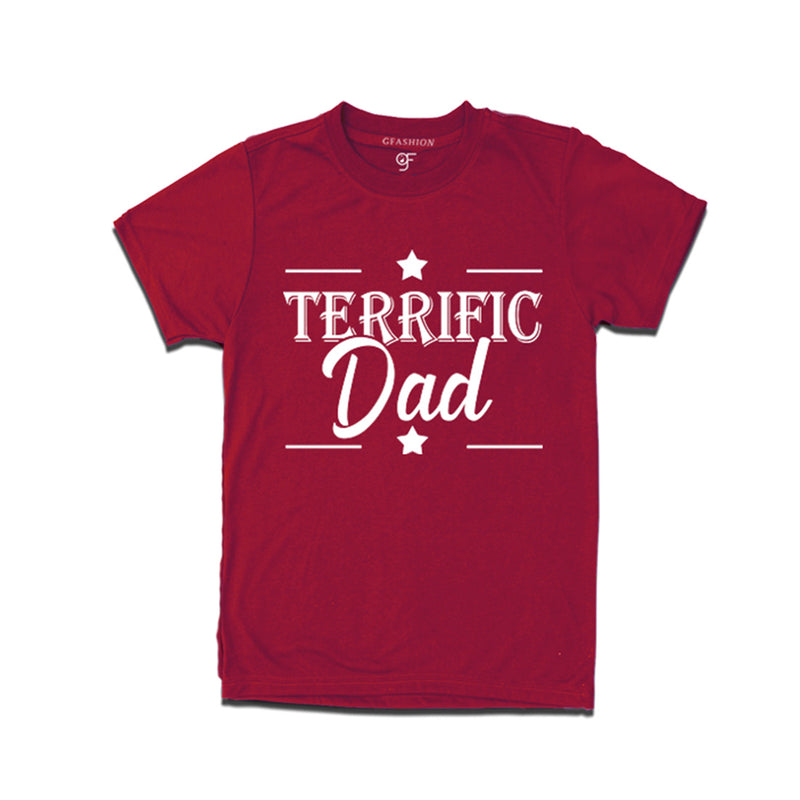Terrific Dad T-shirt in Maroon Color available @ gfashion.jpg