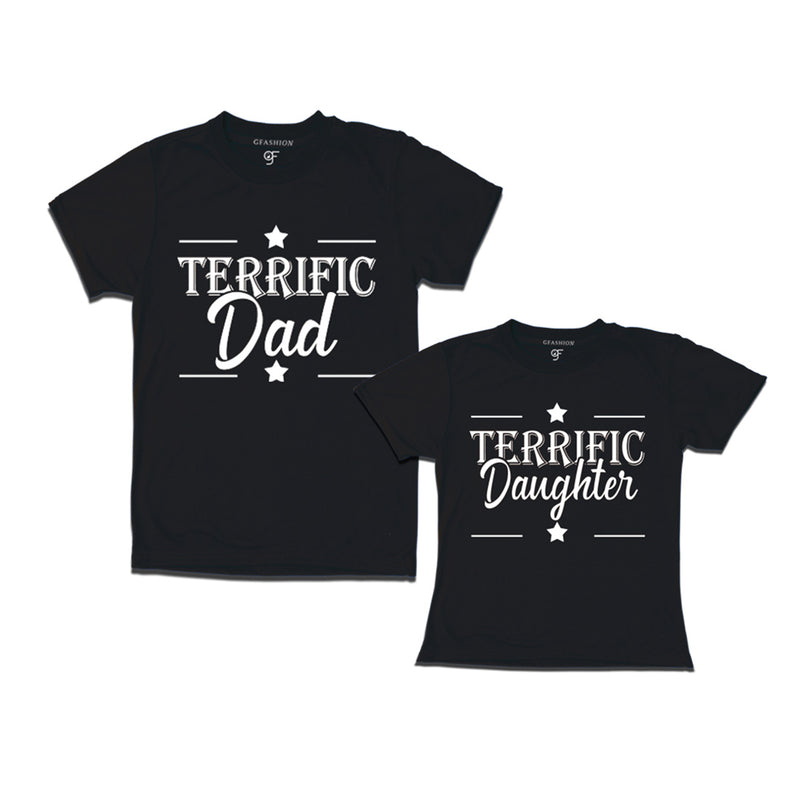 Terrific Dad and Daughter T-shirts in Black Color available @ gfashion.jpg