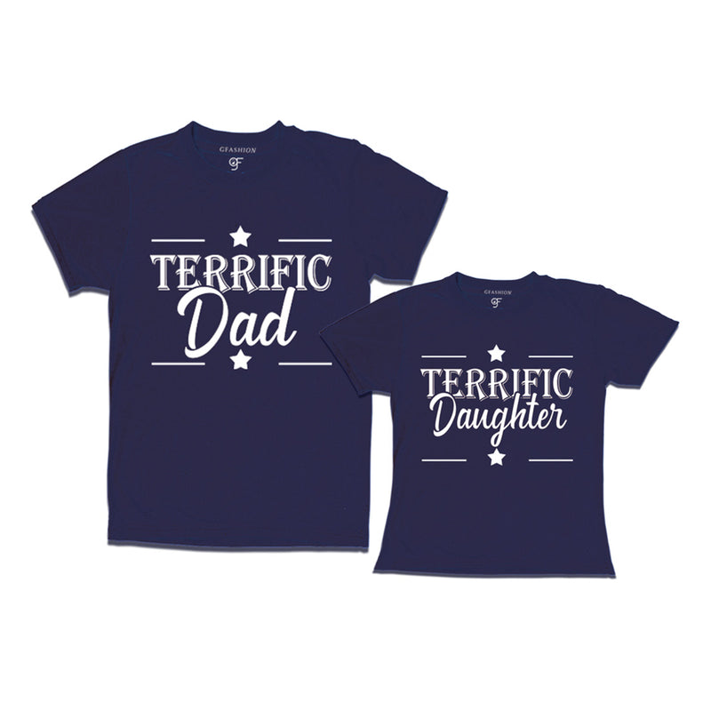 Terrific Dad and Daughter T-shirts in Navy Color available @ gfashion.jpg