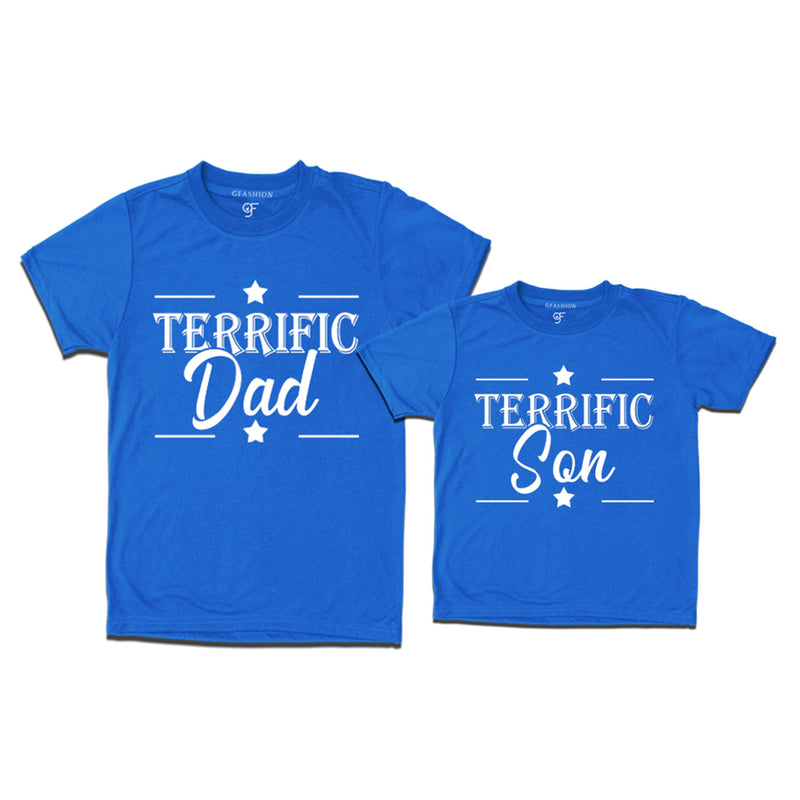 Terrific Dad and Son T-shirts in Blue Color available @ gfashion.jpg