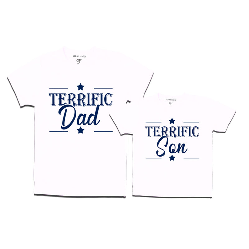 Terrific Dad and Son T-shirts in White Color available @ gfashion.jpg