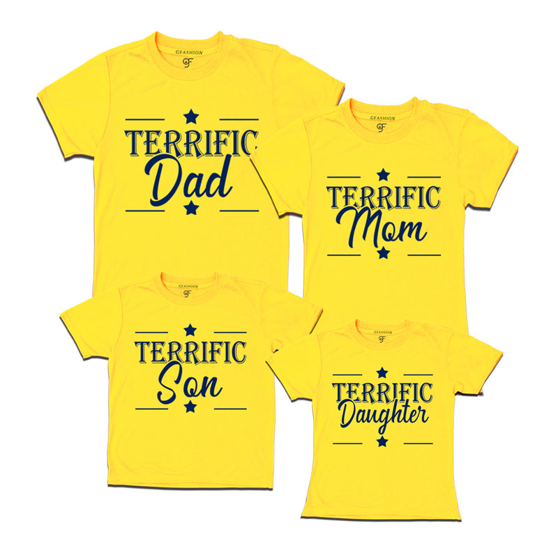Terrific Family T-shirts in Yellow Color available @ gfashion.jpg