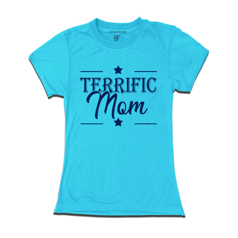 Terrific Mom T-shirt in Sky Blue Color available @ gfashion.jpg