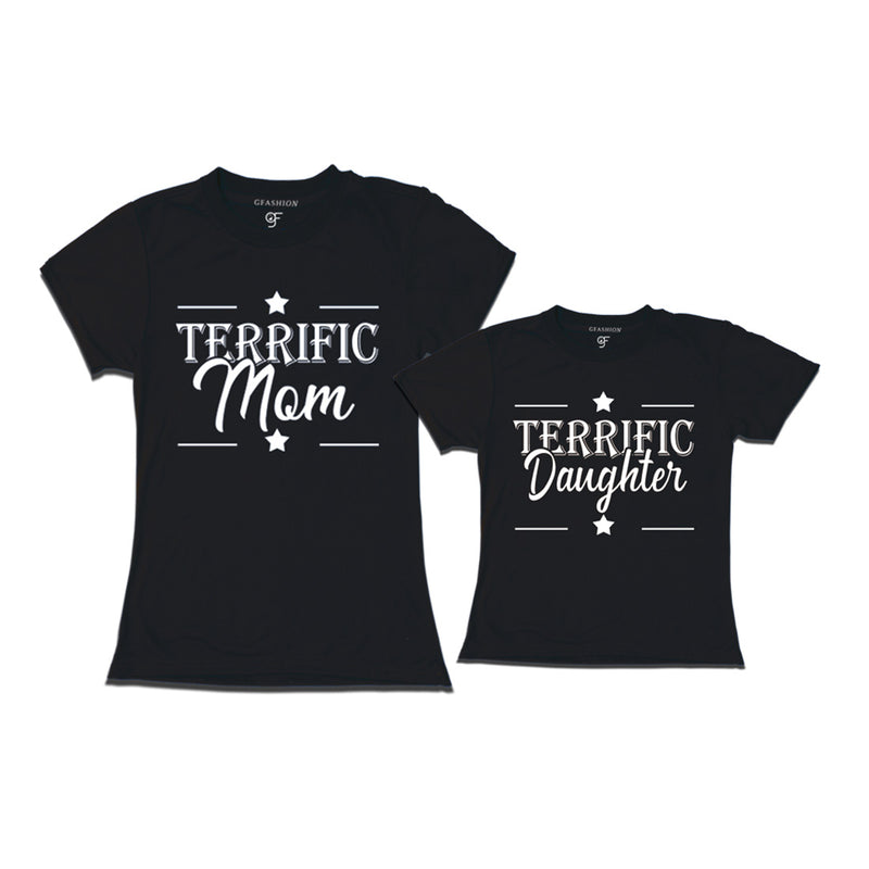 Terrific Mom and Daughter T-shirts in Black Color available @ gfashion.jpg