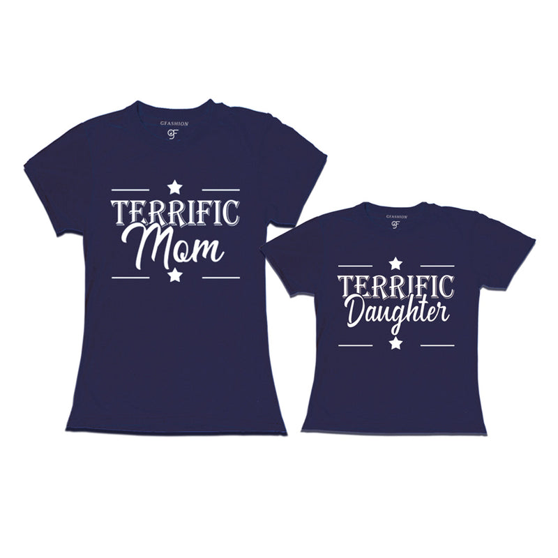 Terrific Mom and Daughter T-shirts in Navy Color available @ gfashion.jpg