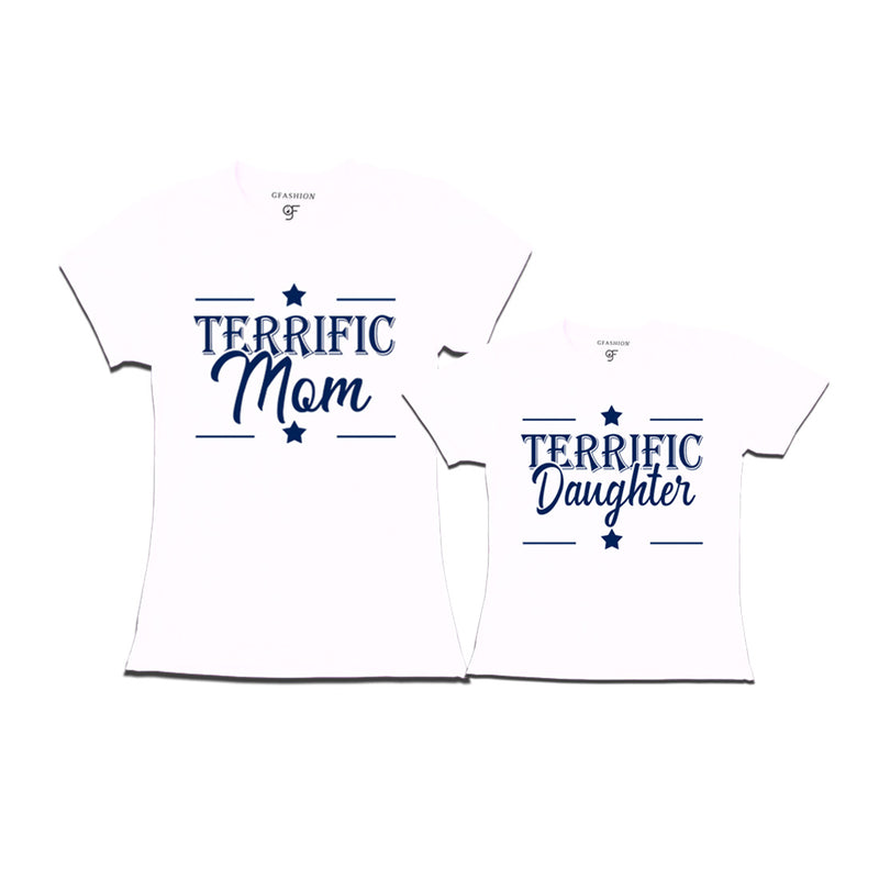 Terrific Mom and Daughter T-shirts in White Color available @ gfashion.jpg