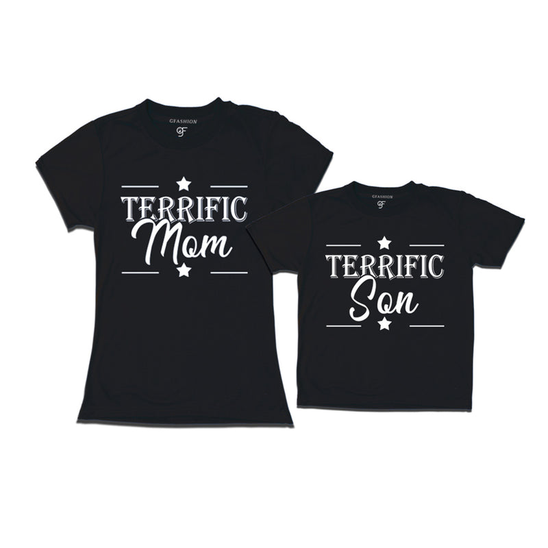 Terrific Mom and Son T-shirts in Black Color available @ gfashion.jpg