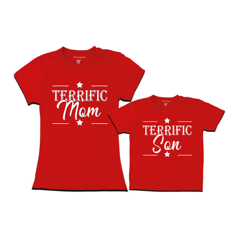 Terrific Mom and Son T-shirts in Red Color available @ gfashion.jpg